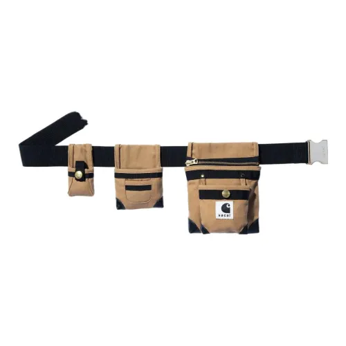 Carhartt WIP SACAI Коллаборация Органический хлопок Сумка через плечо Стандартная Мужская Бежевая