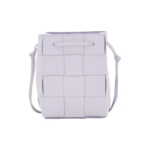 Bottega Veneta Lambskin Bucket Bag Crossbody Bag Small Women's Purple