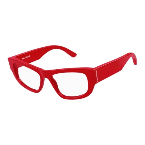 Balenciaga Переработанный ацетат Нерегулярная форма Оправа для очков Мужская Красная