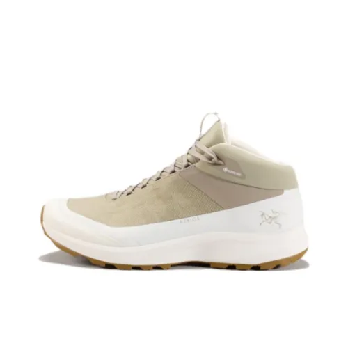 Arcteryx Aerios Амортизация Устойчивый к истиранию Водонепроницаемый Поддержка MID Топ Уличная обувь Унисекс Серый Белый