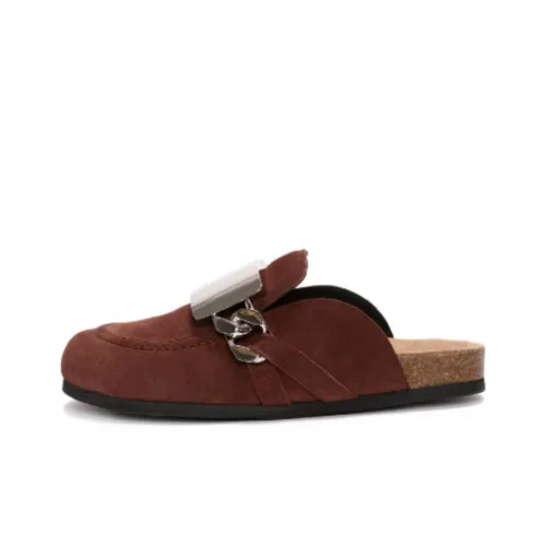 JW Anderson Домашние тапочки, цвет бордовый, женские
