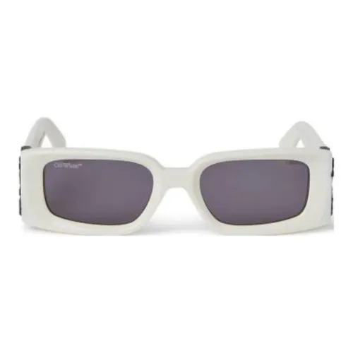 OFF Белый Ацетат Квадратные Солнцезащитные очки Унисекс Белый