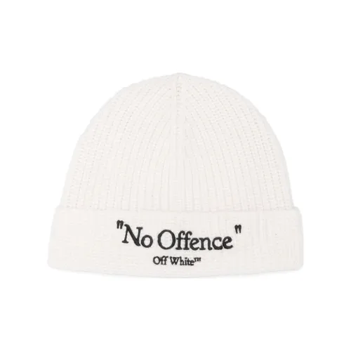 Off Белый Шерстяные Шапки Женские Белые