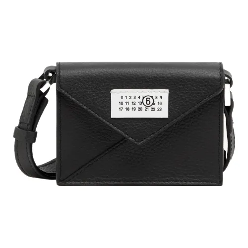 MM6 Maison Margiela совместный бренд GRAIN LEATHER Сумка через плечо Сумка на плечо Мини Женская Черная