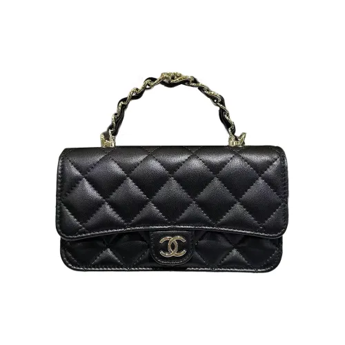 CHANEL WOC Овчина Сумка Сумка через плечо Сумка через плечо Мини Женская Черная