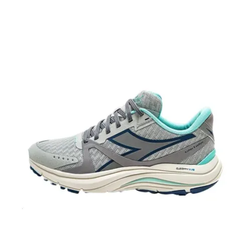 DIADORA Амортизирующие подошвы Slip-resistant Low Top Беговые кроссовки Унисекс Серый Зеленый