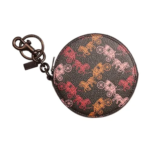 COACH Canvas с текстурой "галька" кожа кошелек для монет аксессуар унисекс черный