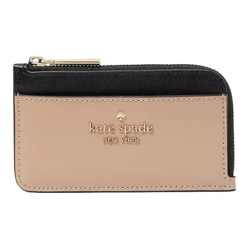 Kate Spade Кожа Картхолдер Женские Светлый Рыжевато-коричневый Черный