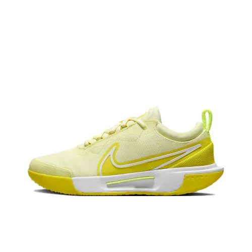 nike Court Air Zoom Pro Slip-resistant Low Top Теннисные Кроссовки Женские Желтые