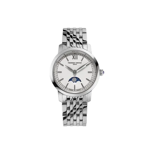 Frederique Constant Кварцевый механизм Женские часы 30MM Белый циферблат Корпус из нержавеющей стали Ремешок из нержавеющей стали