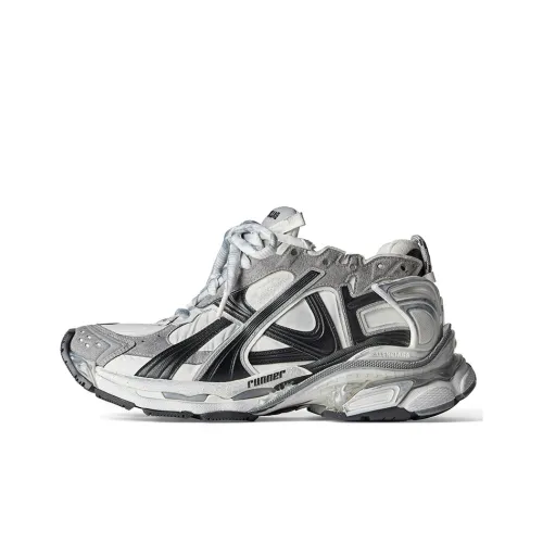 Balenciaga Runner Толстая подошва Низкий топ Серый Белый Черный Женский