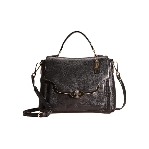 COACH Madison Кожа Доска Сумка через плечо Сумка Маленькая Женская Черная