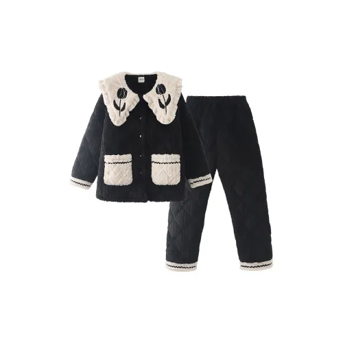 Chun Xi CX 19937 Черно-белая панда Printed Ожерелье-чокер Женские Пижамные комплекты