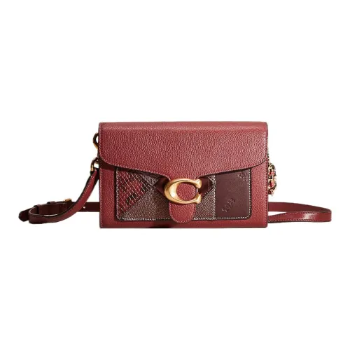 COACH Tabby Телячья кожа Сумка через плечо Клатч Маленький Женский Латунь Бургунди Многоцветный