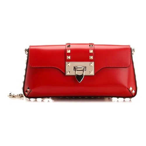 Valentino Брушированная телячья кожа сумка через плечо женская красная