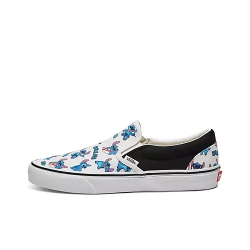 Disney x Vans Slip On Series Low Топ Скейтборд Кроссовки Унисекс Белый
