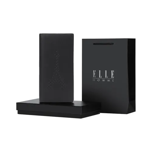 ELLE HOMME Коровья кожа гладкая застежка-зажим отделение для купюр кошелек стандартный унисекс однотонный