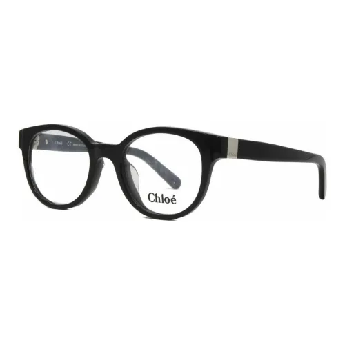 Chloe Пластик Овал Оправы для очков Унисекс Черный