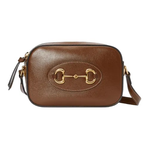 GUCCI Horsebit 1955 Кожаная сумка через плечо сумка на плечо женская коричневая