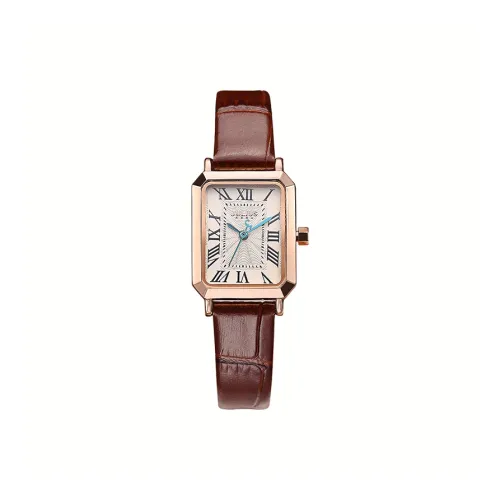 JULIUS JL Vintage Small Square Watch Кварцевый механизм Кожаный ремешок Часы Женские Часы Белый циферблат