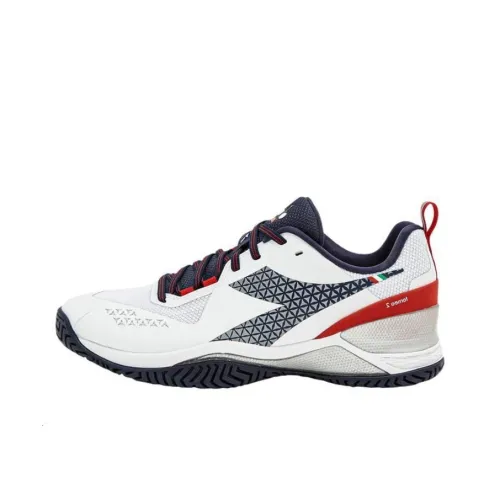 DIADORA Беговые кроссовки Низкие Белые и Синие Мужские