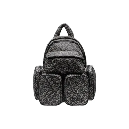 Moncler x Adidas Originals Co Бренд Twill Рюкзак Стандартный Унисекс Черный Белый