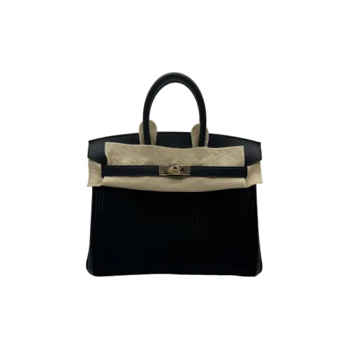 HERMES Birkin PILE Бархат с Swift Кожа Сумка Birkin Сумка Женская Черная