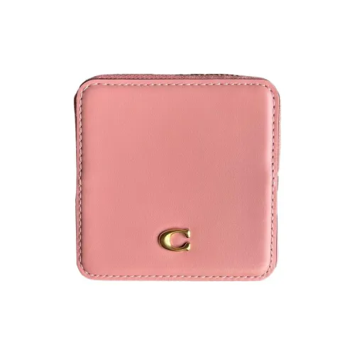 COACH Кожа Кошелек для монет Женские Розовый
