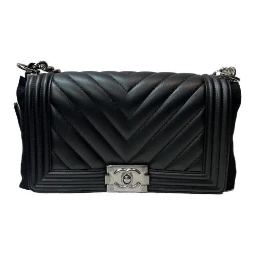 CHANEL Телячья кожа сумка с клапаном одно плечо ручная сумка сумка через плечо средний размер женская черная