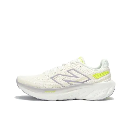 New Balance совместный бренд 1080 Амортизация Износостойкий Низкий Топ Беговые кроссовки Женские Белый Желтый