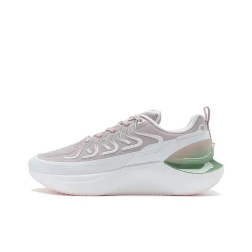 XTEP Wind and Fire 27 поколений Амортизаторы Slip-resistant Низкий топ Повседневные Беговые кроссовки Женские Розовый Белый