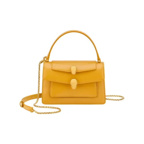 BVLGARI Alexander Wang Коллаборация Телячья кожа Портативный Одно плечо Через плечо Бананка Маленький Женские Желтый