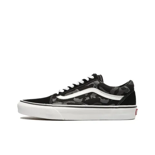 Vans Old Skool Амортизация Износостойкие Низкие Кроссовки для Скейтбординга Унисекс Черный Камуфляж