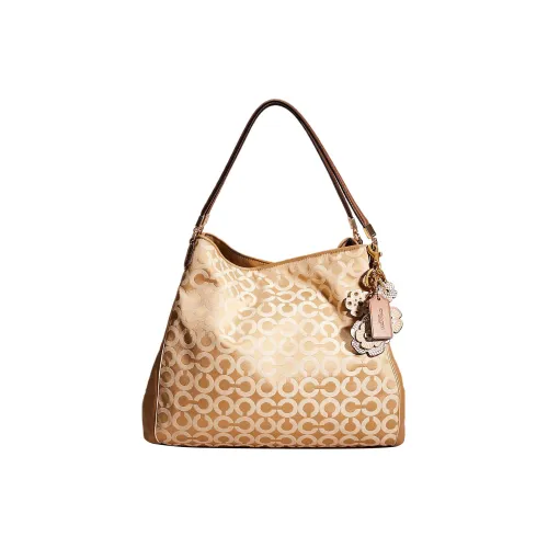 COACH Phoebe Ткань Сумка-хобо Сумка Сумка через плечо Женская Золотая