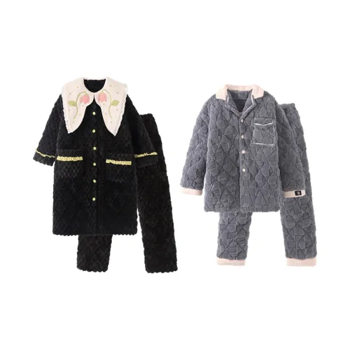 Chun Xi 19928 Женские Черный 19933 Мужской Серый Унисекс Пижамные комплекты