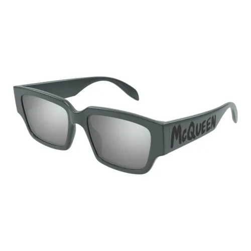Alexander McQueen Ацетат Нерегулярной Формы Солнцезащитные Очки Мужские Серые