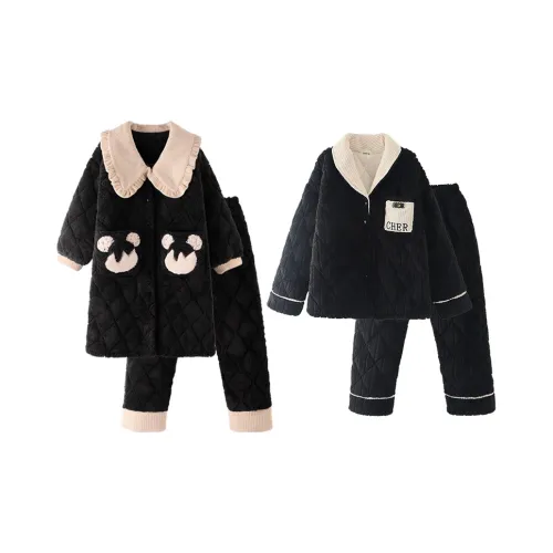 Chun Xi 19732 Женские Черный 19887 Мужской Черный Унисекс Пижамные комплекты