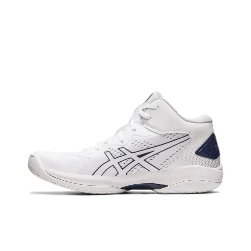 Asics Гель HOOP V15 Баскетбольные кроссовки MID Топ Белый/Морской синий Мужской