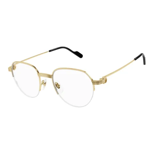 Cartier Металл Нерегулярная форма Оправы для очков Мужской Золото