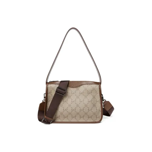 ST SAT PVC Сумка через плечо Сумка на плечо Большая женская кофейная