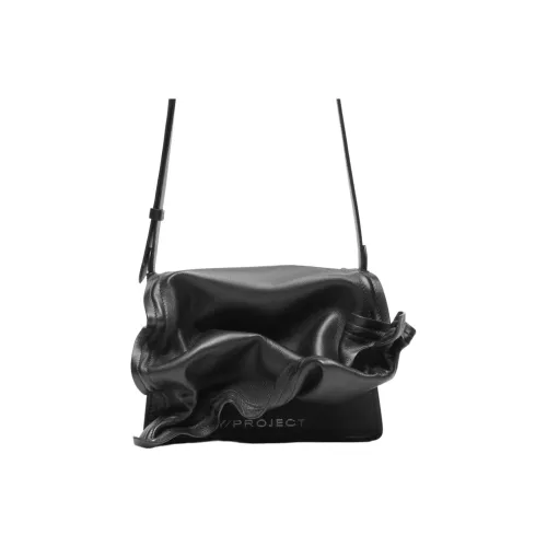 YProject Сумка через плечо из коровьей кожи стандартная женская черная