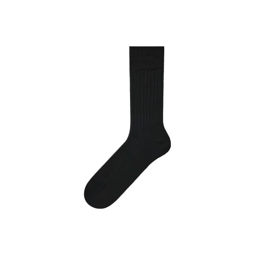 UNIQLO 1 Pack Black Unisex MID Shin Socks UNIQLO 1 Пачка Черные Унисекс Носки до икры MID