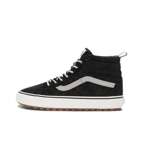 Vans SK8 Скейтборд Кроссовки Высокие Черные Серые Шахматный Узор Унисекс