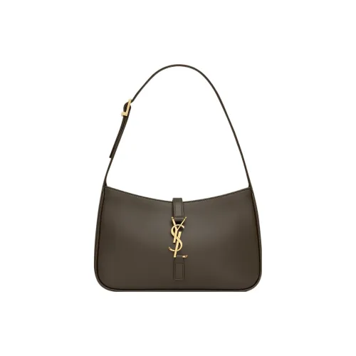 SAINT LAURENT LE5A7 Телячья кожа Хобо Сумка Сумка Плечевая сумка Женская Светлый цвет мускуса