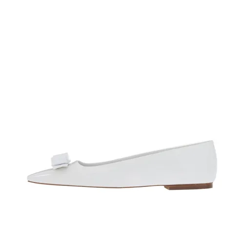 Ferragamo Vara Женские повседневные туфли Белый Женские