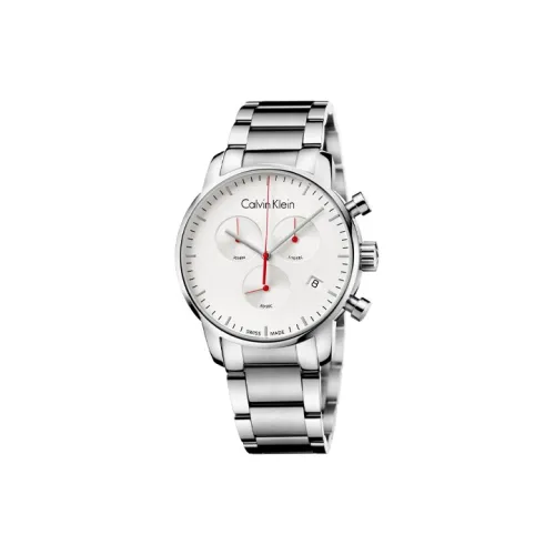 CK Calvin Klein Мужские часы Кварцевый механизм Ремешок из нержавеющей стали 43 мм Белый циферблат K2G271Z6