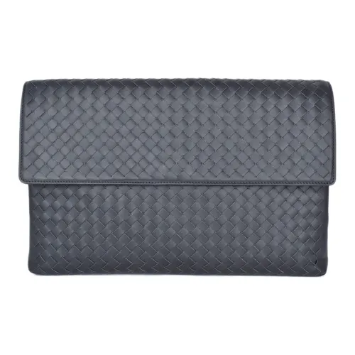 Bottega Veneta Sheepskin Clutch Men's Gray Black Bottega Veneta Клатч из овчины Мужской Серый Черный