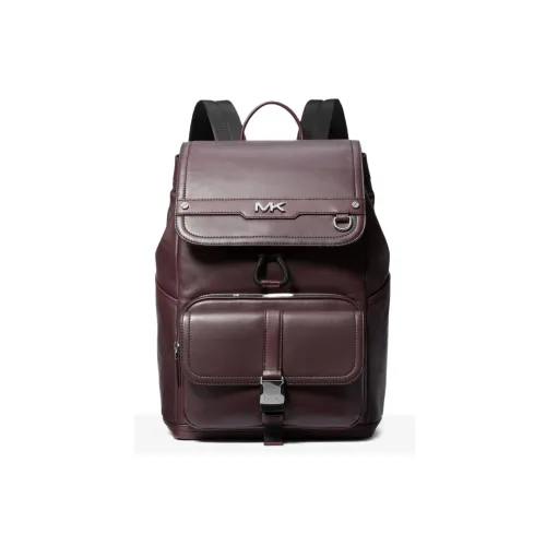 MICHAEL KORS Leather Travel Bag Backpack Large Men's Dark Brown Purple