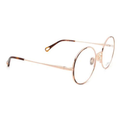 Chloe Металл Круглые Оправы для очков Женские Золотые