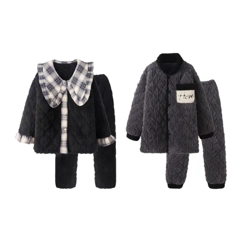 Chun Xi Пижамный комплект Унисекс Шотландский Сумерки Серый